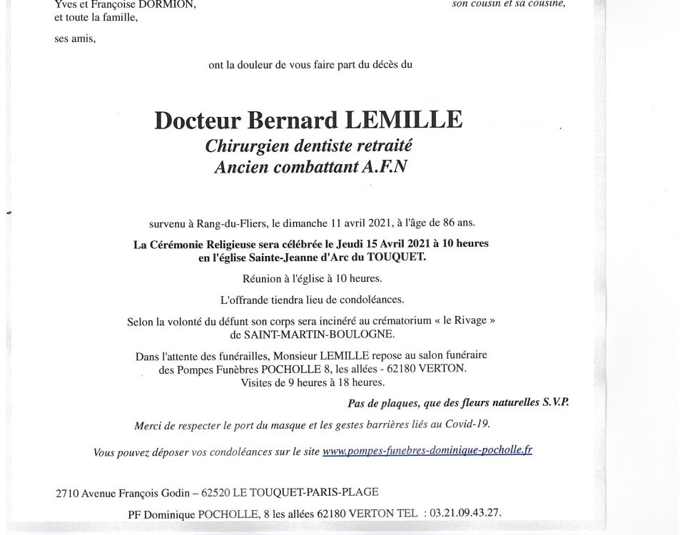 Docteur Bernard LEMILLE